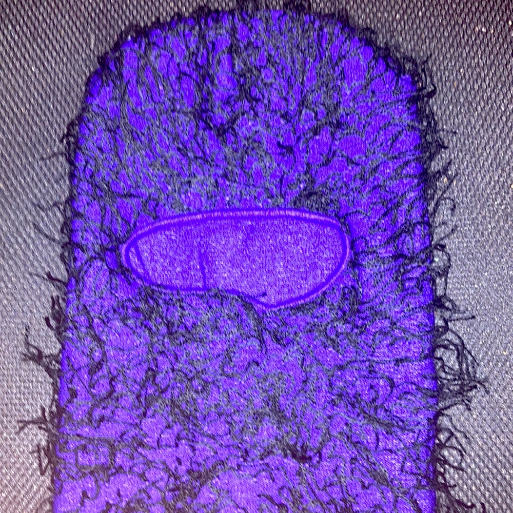 Purple & Black Y2K Tassel Balaclava Ski Mask NEW
